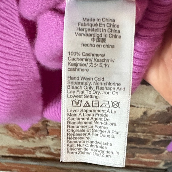 J. Crew Cropped Fit Cashmere Sweater in Dahlia Purple - Picture 8 of 8